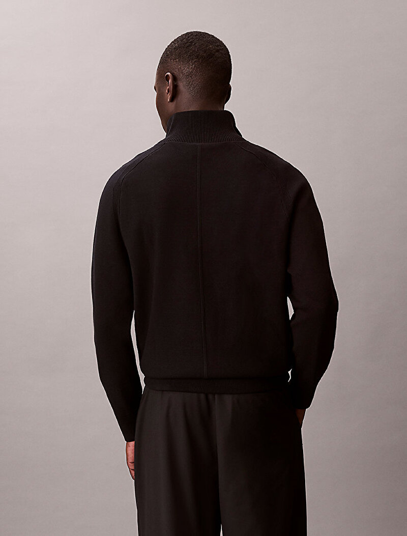 Calvin Klein Siyah Renkli Erkek Snowy Tech Kazak