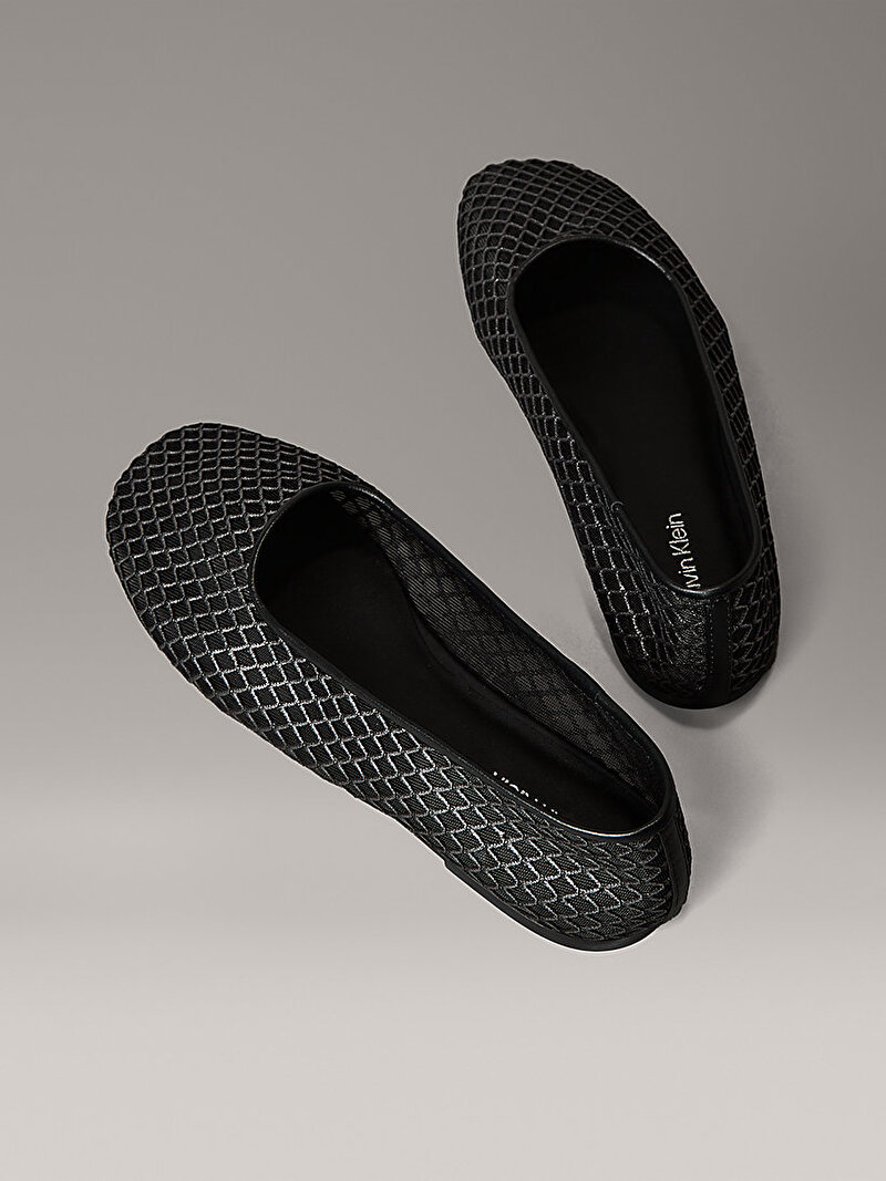 Calvin Klein Siyah Renkli Kadın Oblique Babet