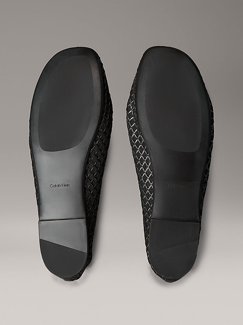 Calvin Klein Siyah Renkli Kadın Oblique Babet