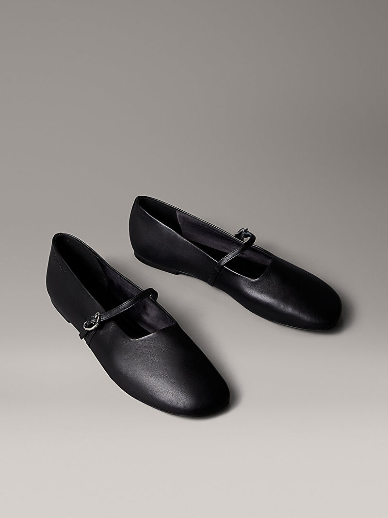 Calvin Klein Siyah Renkli Kadın Oblique Babet