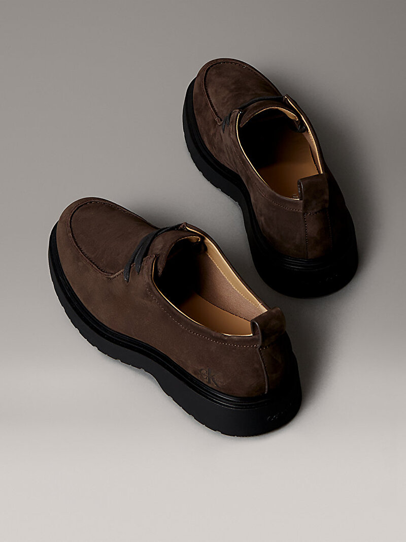 Calvin Klein Kahverengi Renkli Erkek Combat Apron Oxford Ayakkabı