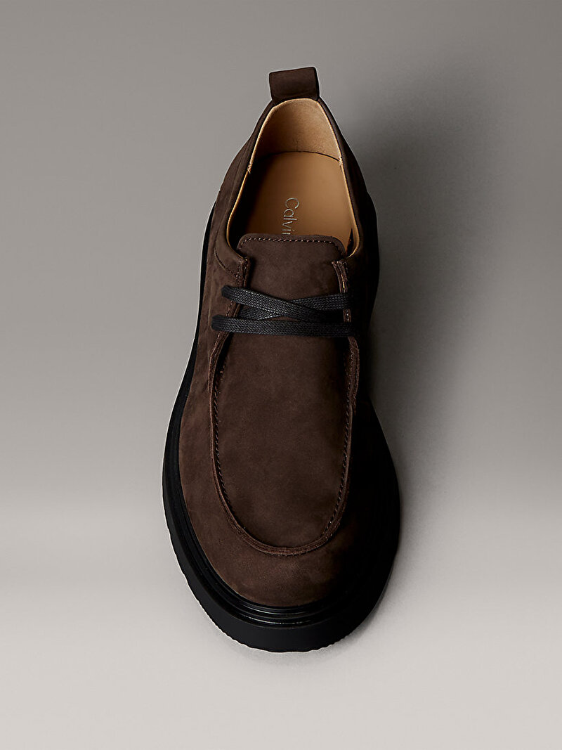 Calvin Klein Kahverengi Renkli Erkek Combat Apron Oxford Ayakkabı