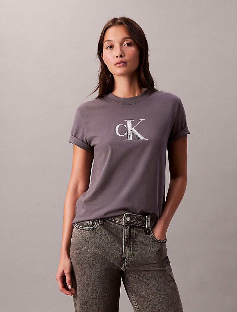 Kadın Sequin Graphic T-shirt