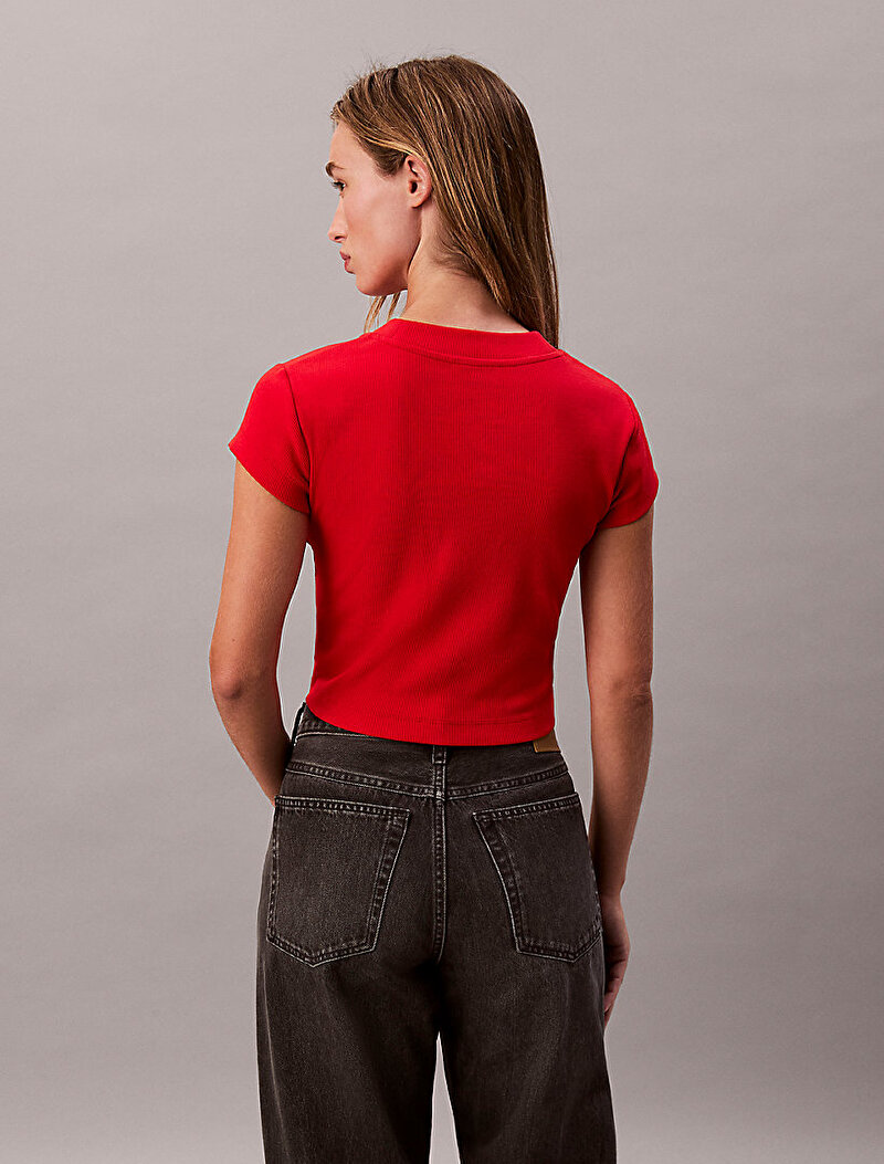 Calvin Klein Kırmızı Renkli Kadın Monogram Baby T-shirt
