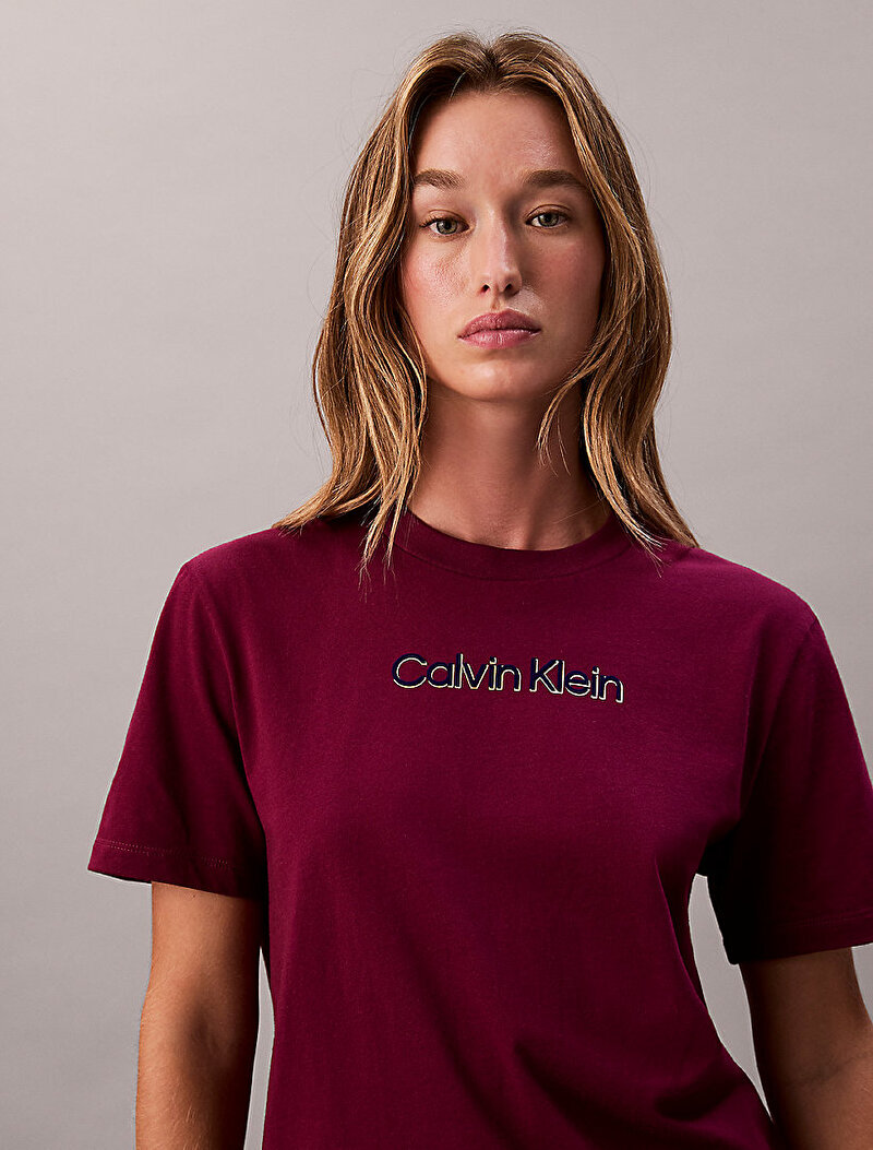 Calvin Klein Kırmızı Renkli Kadın Classic Foil T-shirt