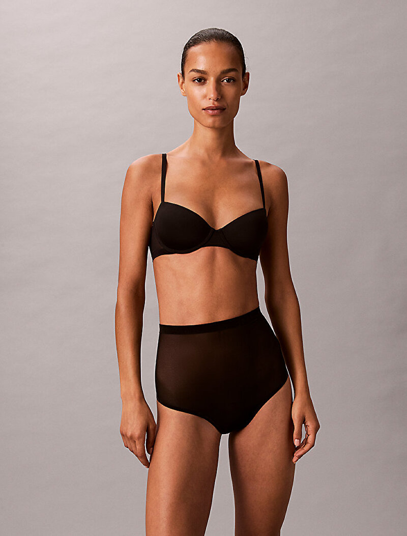 Calvin Klein Siyah Renkli Kadın High Waist Tanga