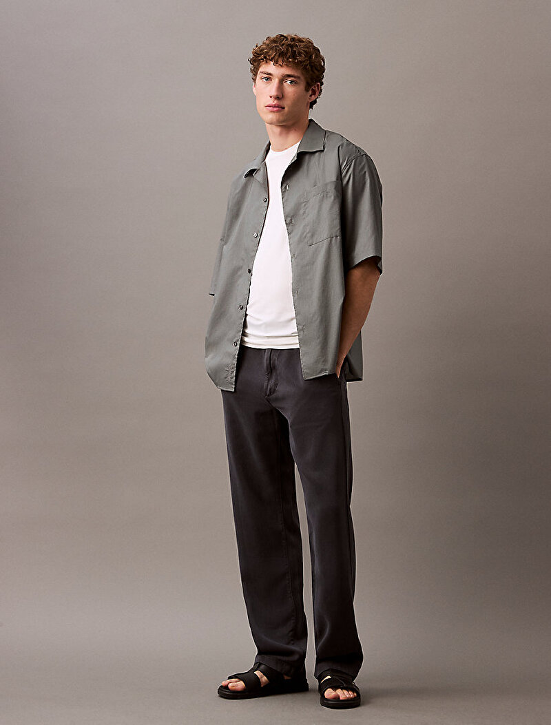 Calvin Klein Bej Renkli Erkek 90s Straight Overdye Jean Pantolon