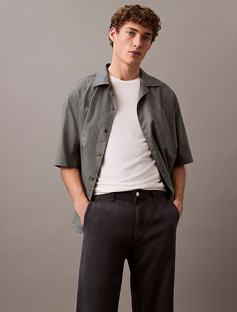 Calvin Klein Bej Renkli Erkek 90s Straight Overdye Jean Pantolon