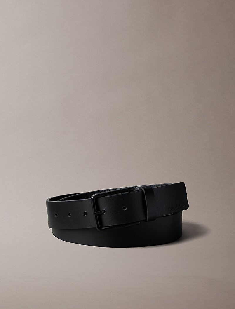 Calvin Klein Siyah Renkli Erkek Warmth Buckle Smooth Kemer