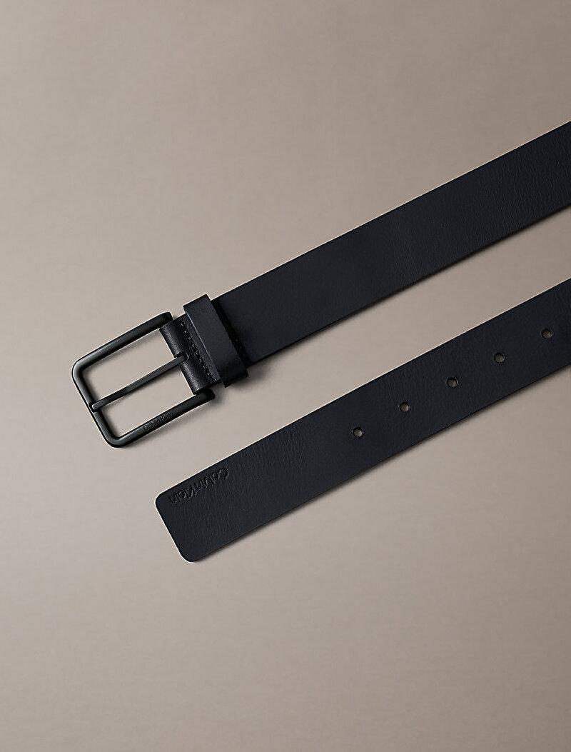 Calvin Klein Siyah Renkli Erkek Warmth Buckle Smooth Kemer