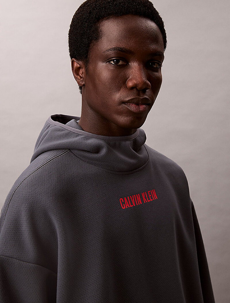 Calvin Klein Gri Renkli Erkek Hoodie