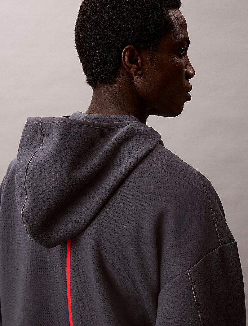 Calvin Klein Gri Renkli Erkek Hoodie