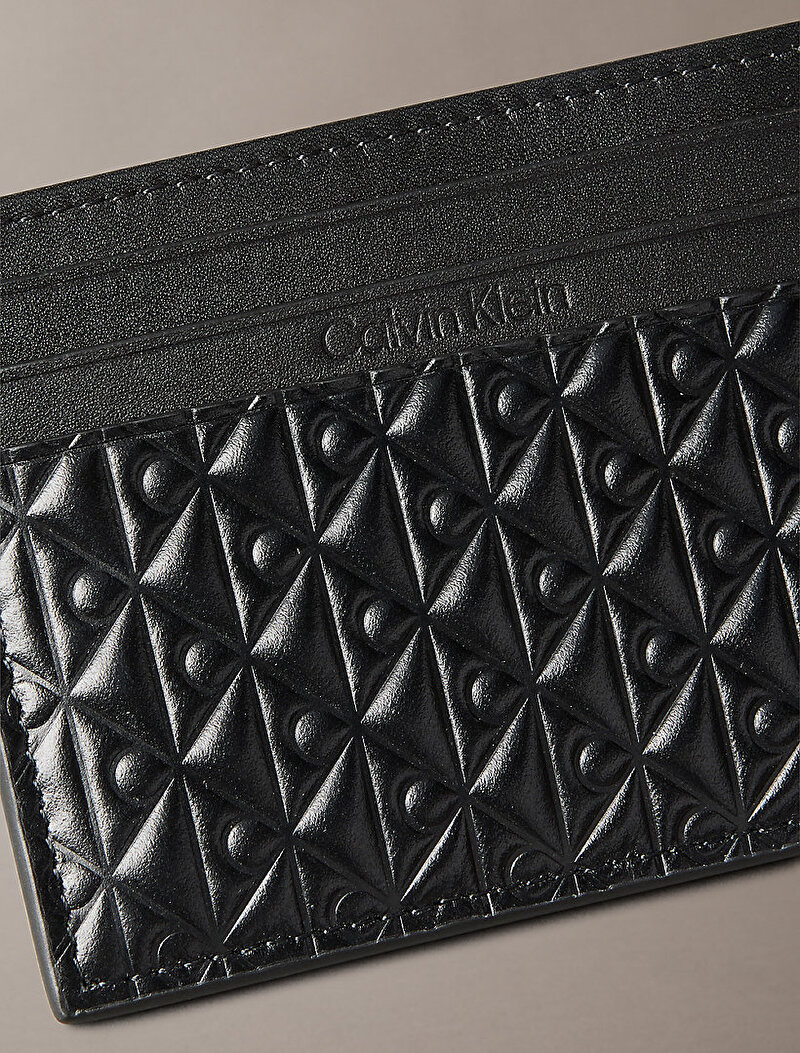 Calvin Klein Siyah Renkli Erkek Embossed Kartlık