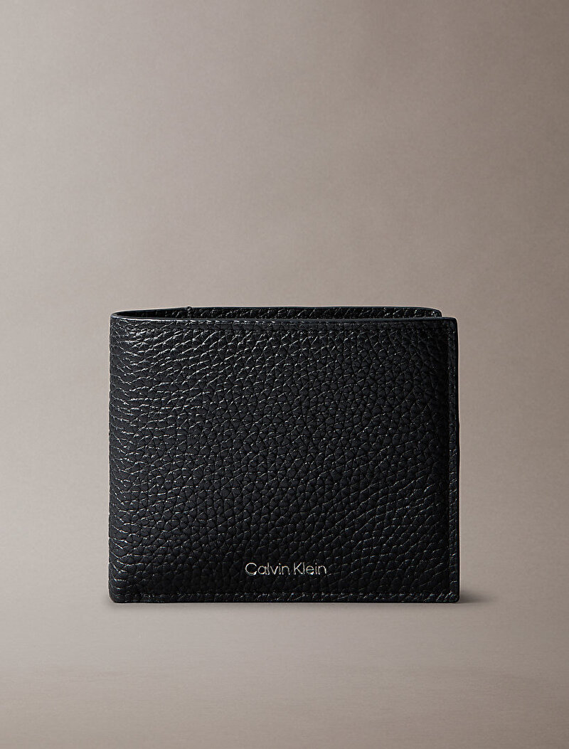 Calvin Klein Siyah Renkli Erkek Foil Emboss Bifold Cüzdan