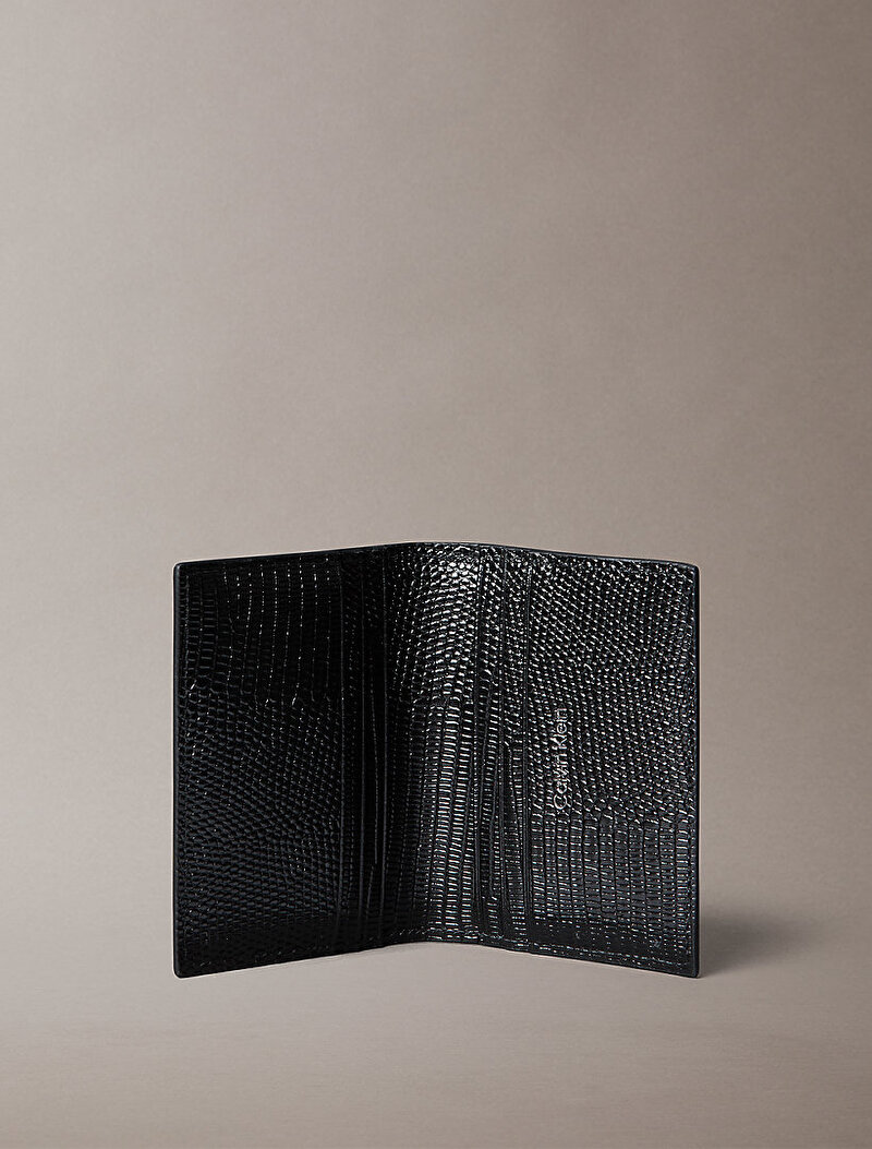 Calvin Klein Siyah Renkli Erkek Foil Emboss Bifold Cüzdan