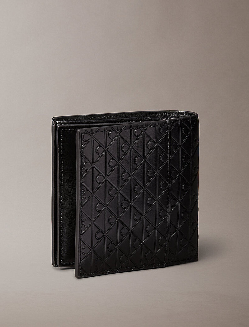 Calvin Klein Siyah Renkli Erkek Embossed Emblem Cüzdan