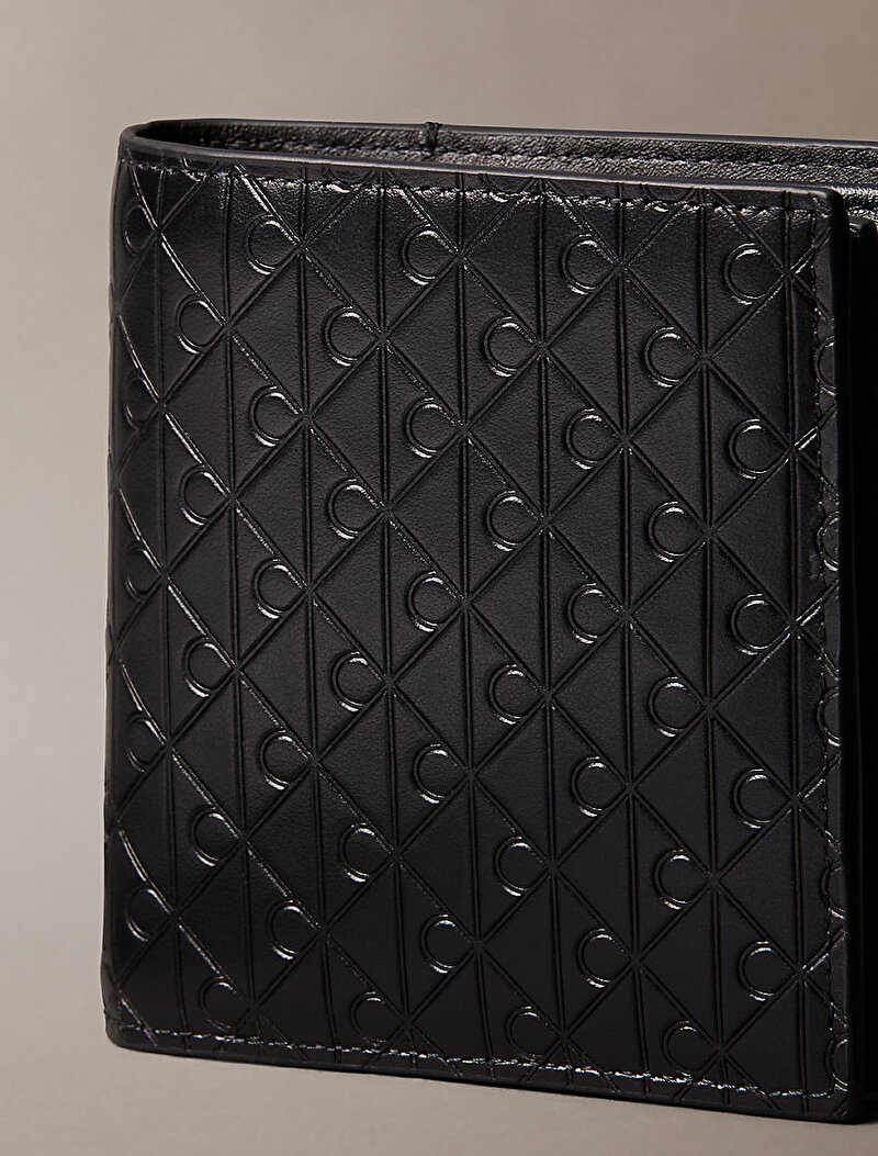 Calvin Klein Siyah Renkli Erkek Embossed Emblem Cüzdan