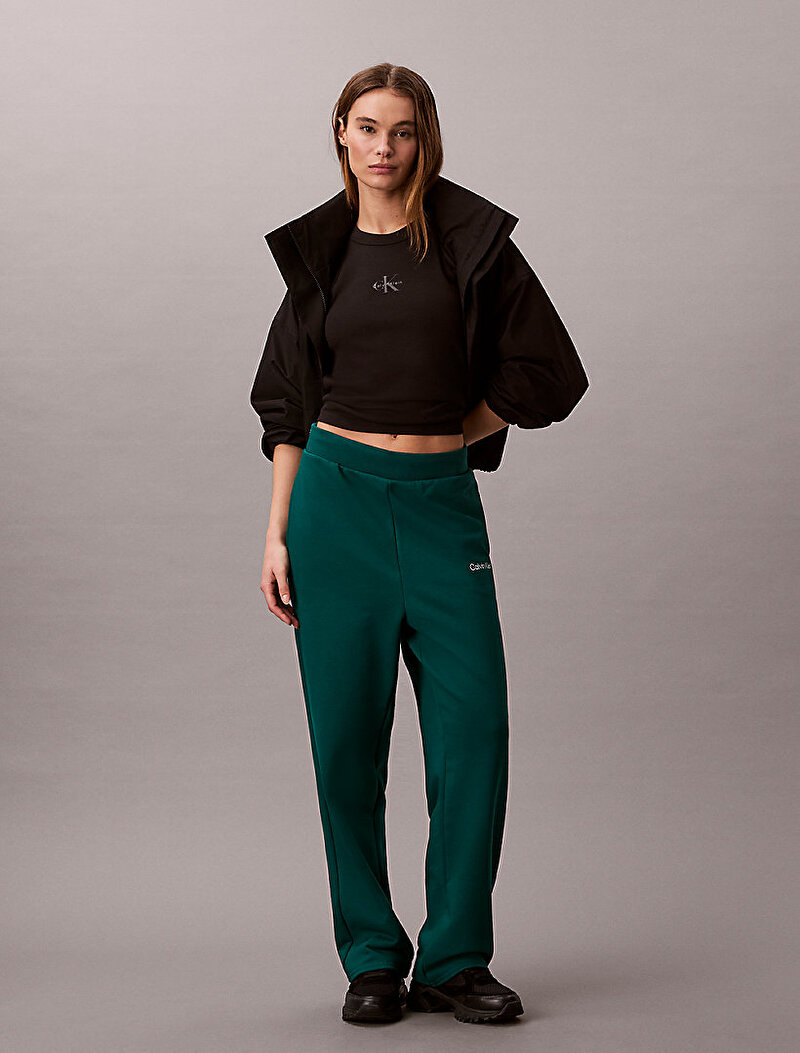 Calvin Klein Yeşil Renkli Kadın Straight Leg Eşofman Altı