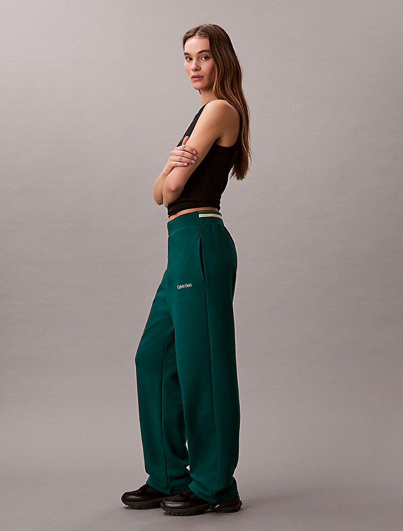 Calvin Klein Yeşil Renkli Kadın Straight Leg Eşofman Altı