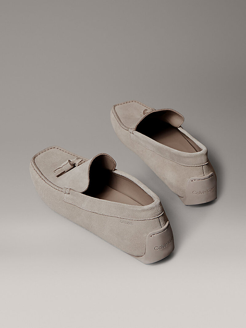 Calvin Klein Bej Renkli Erkek Driver Tassels Loafer