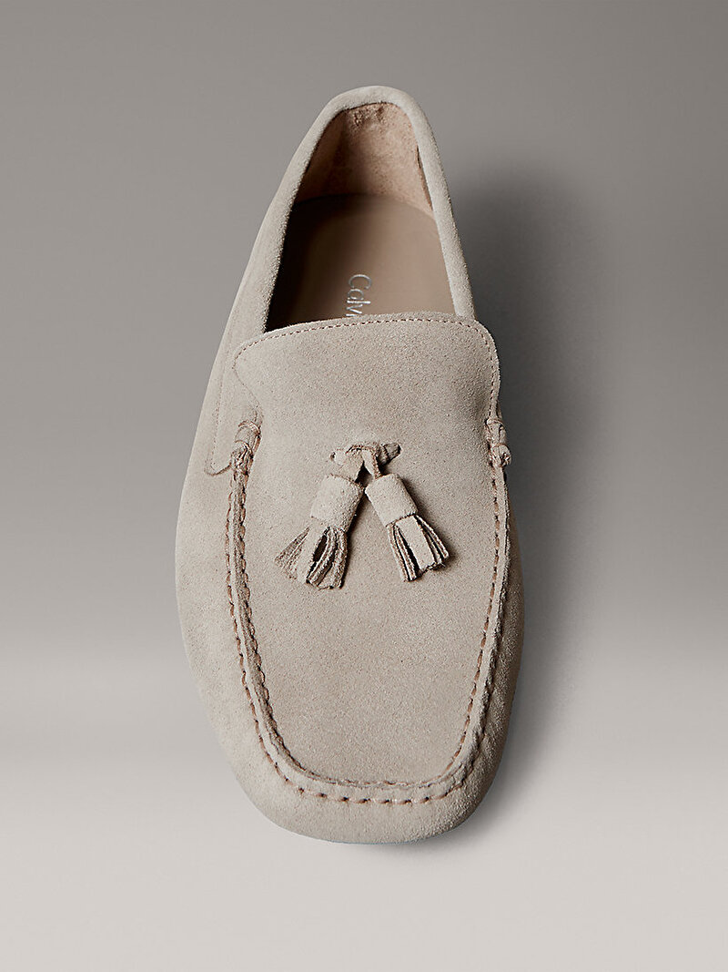 Calvin Klein Bej Renkli Erkek Driver Tassels Loafer