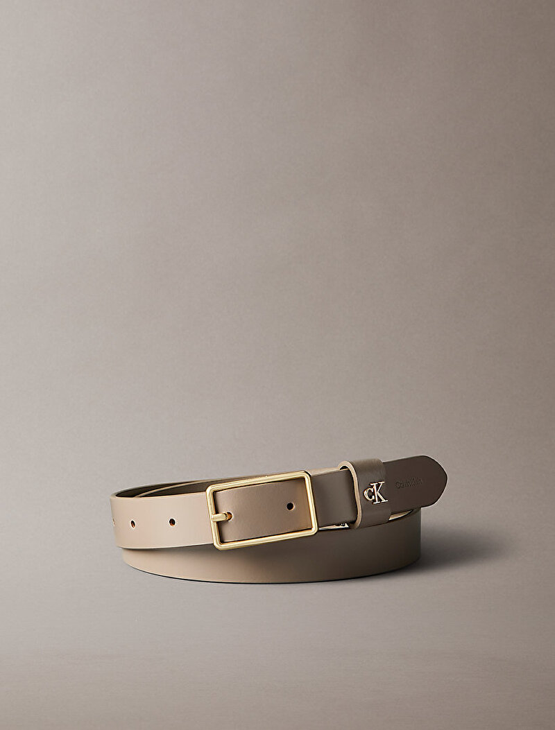 Calvin Klein Bej Renkli Kadın Square Buckle Kemer