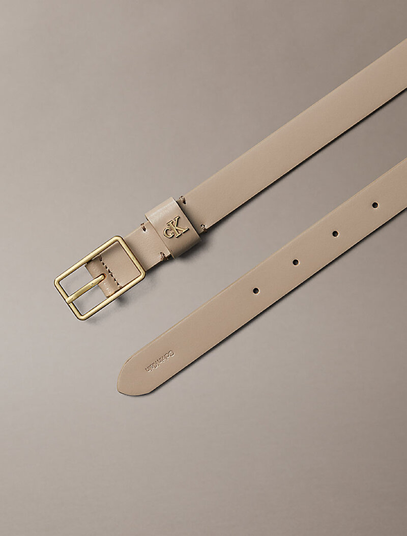 Calvin Klein Bej Renkli Kadın Square Buckle Kemer