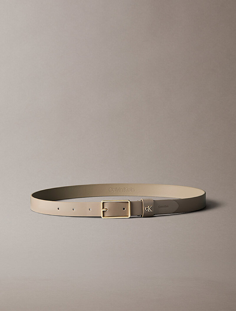 Calvin Klein Bej Renkli Kadın Square Buckle Kemer