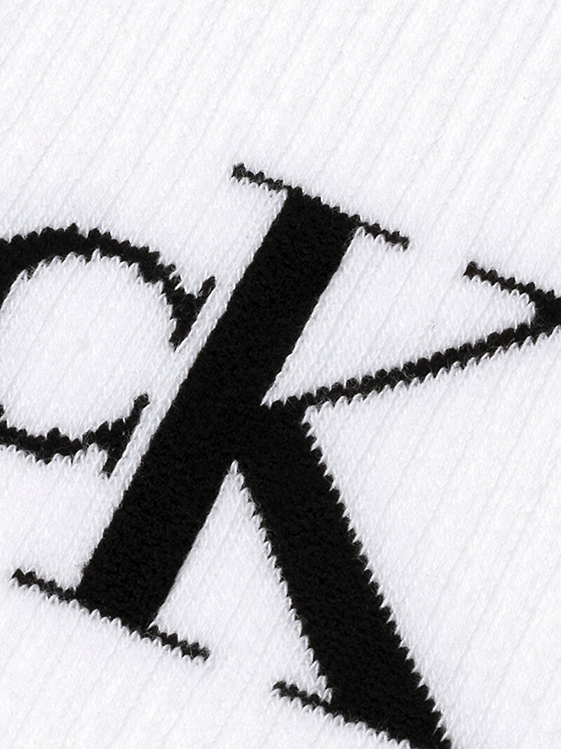 Calvin Klein Beyaz Renkli Erkek CKJ 2'li Paket Çorap
