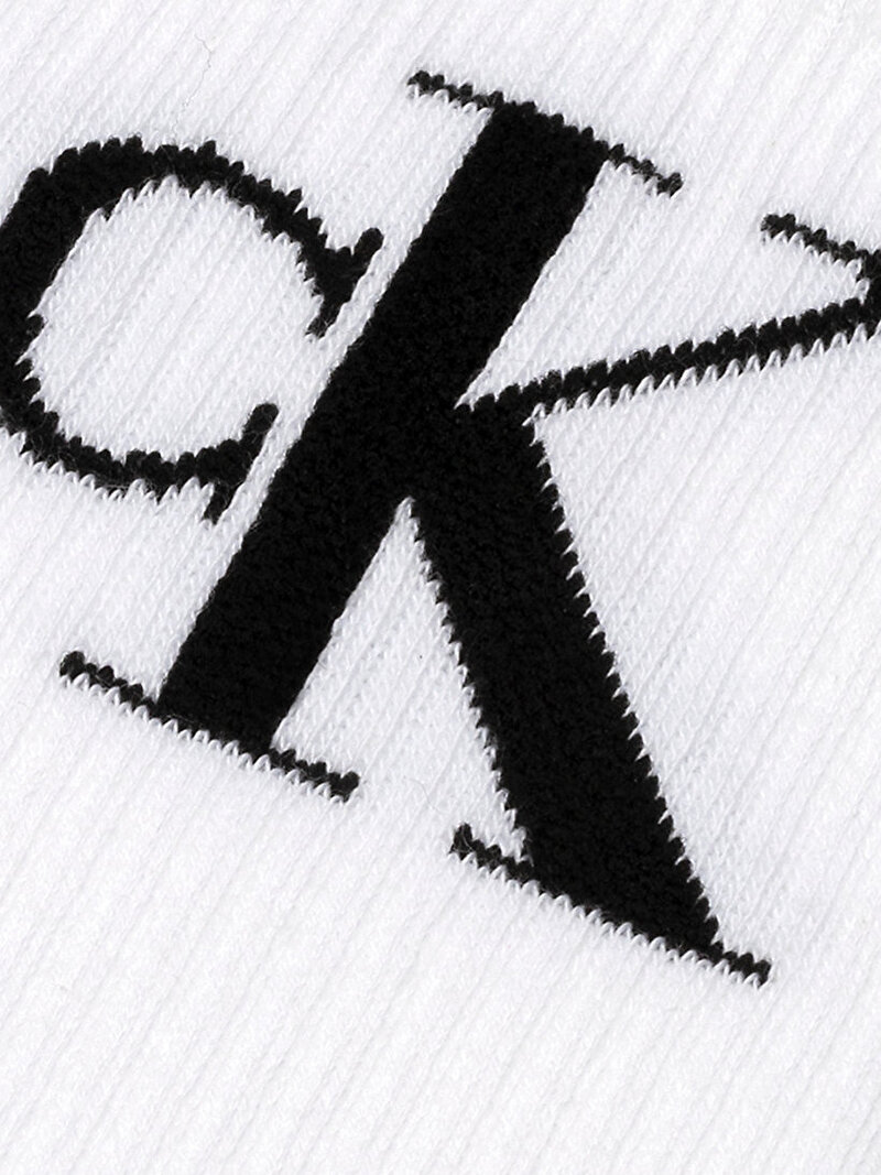 Calvin Klein Beyaz Renkli Kadın CKJ 2'li Paket Çorap