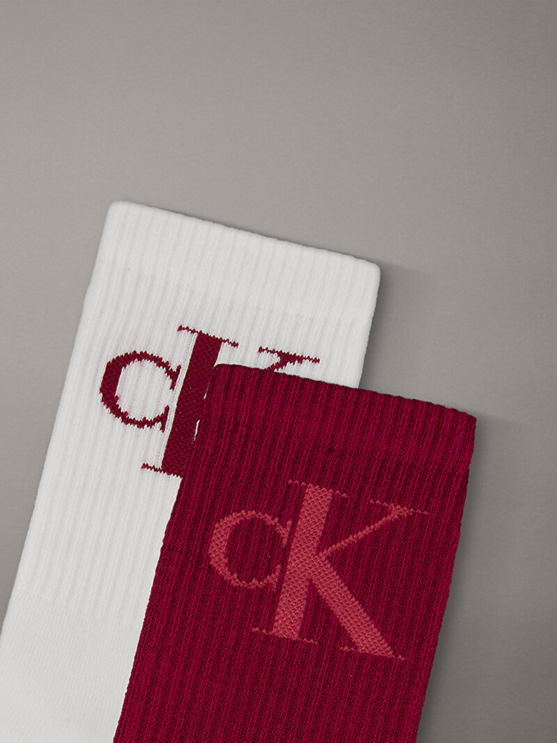 Calvin Klein Kırmızı Renkli Kadın CKJ 2'li Paket Çorap