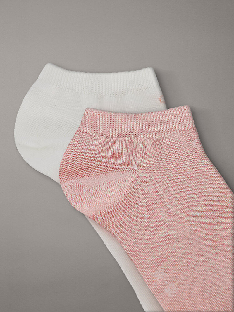 Calvin Klein Pembe Renkli Kadın CK 3'lü Paket Sneaker Çorap