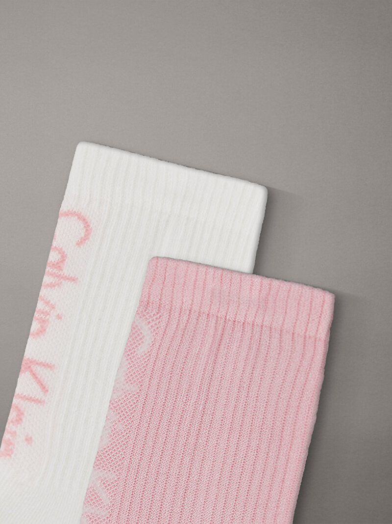 Calvin Klein Pembe Renkli Kadın CKJ 2'li Paket Çorap