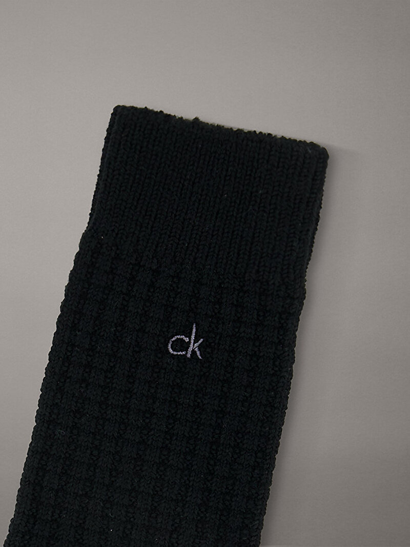 Calvin Klein Siyah Renkli Erkek CK Boot Çorap