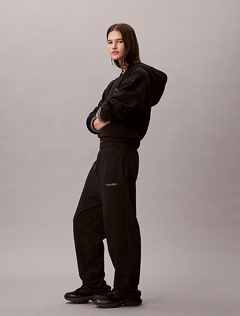 Calvin Klein Siyah Renkli Kadın Straight Leg Eşofman Altı