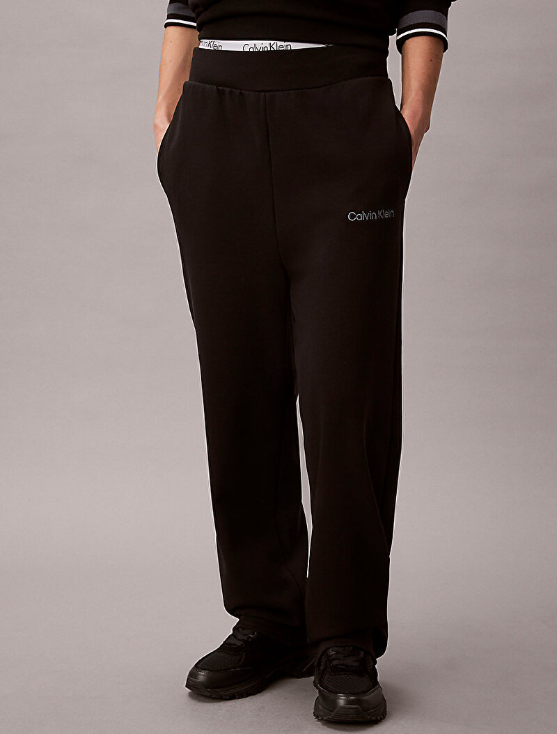 Calvin Klein Siyah Renkli Kadın Straight Leg Eşofman Altı