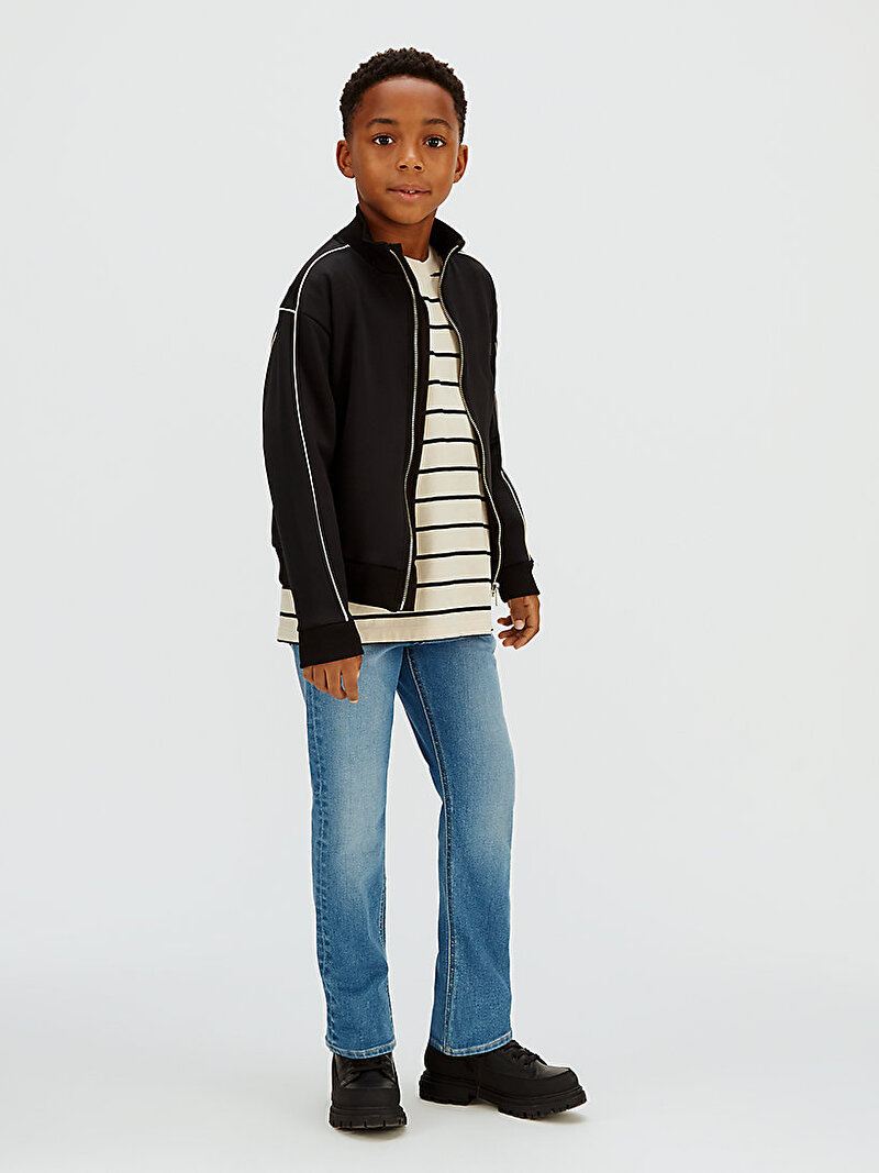 Calvin Klein Mavi Renkli Erkek Çocuk Essential Washed Blue Jean Pantolon