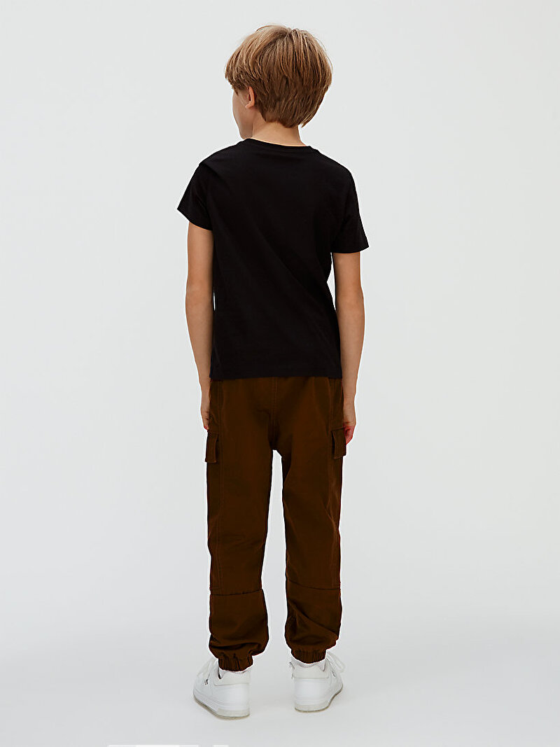 Calvin Klein Kahverengi Renkli Erkek Çocuk Sateen Cargo Pantolon