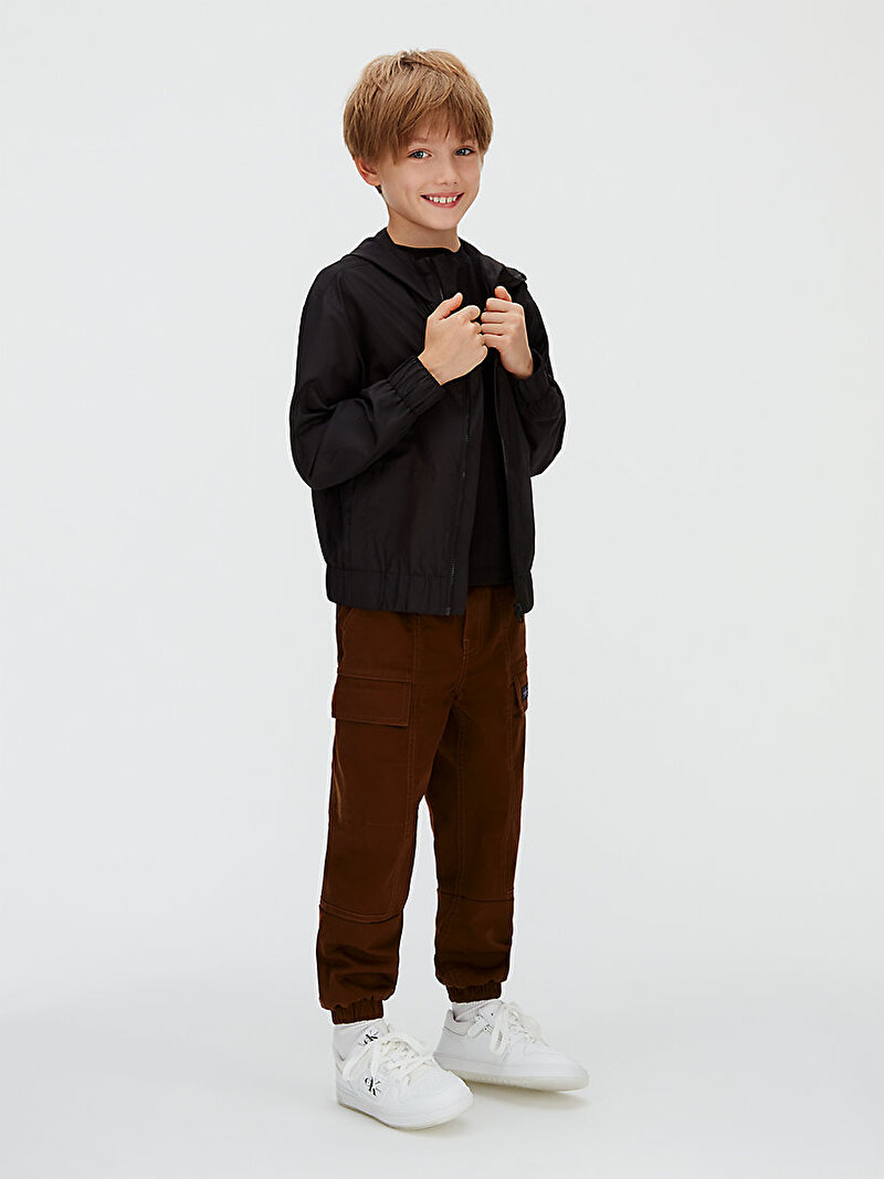 Calvin Klein Kahverengi Renkli Erkek Çocuk Sateen Cargo Pantolon