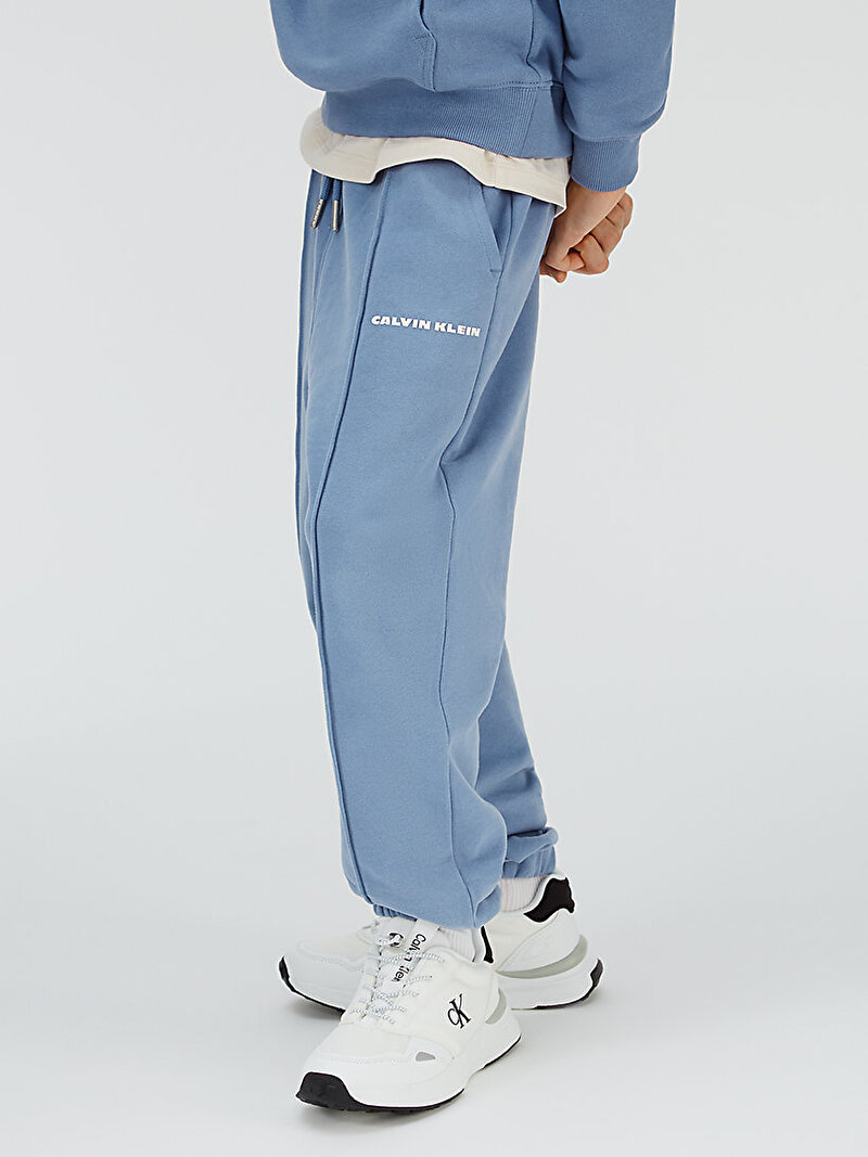 Calvin Klein Mavi Renkli Erkek Çocuk Relaxed Pitnuck Eşofman Altı