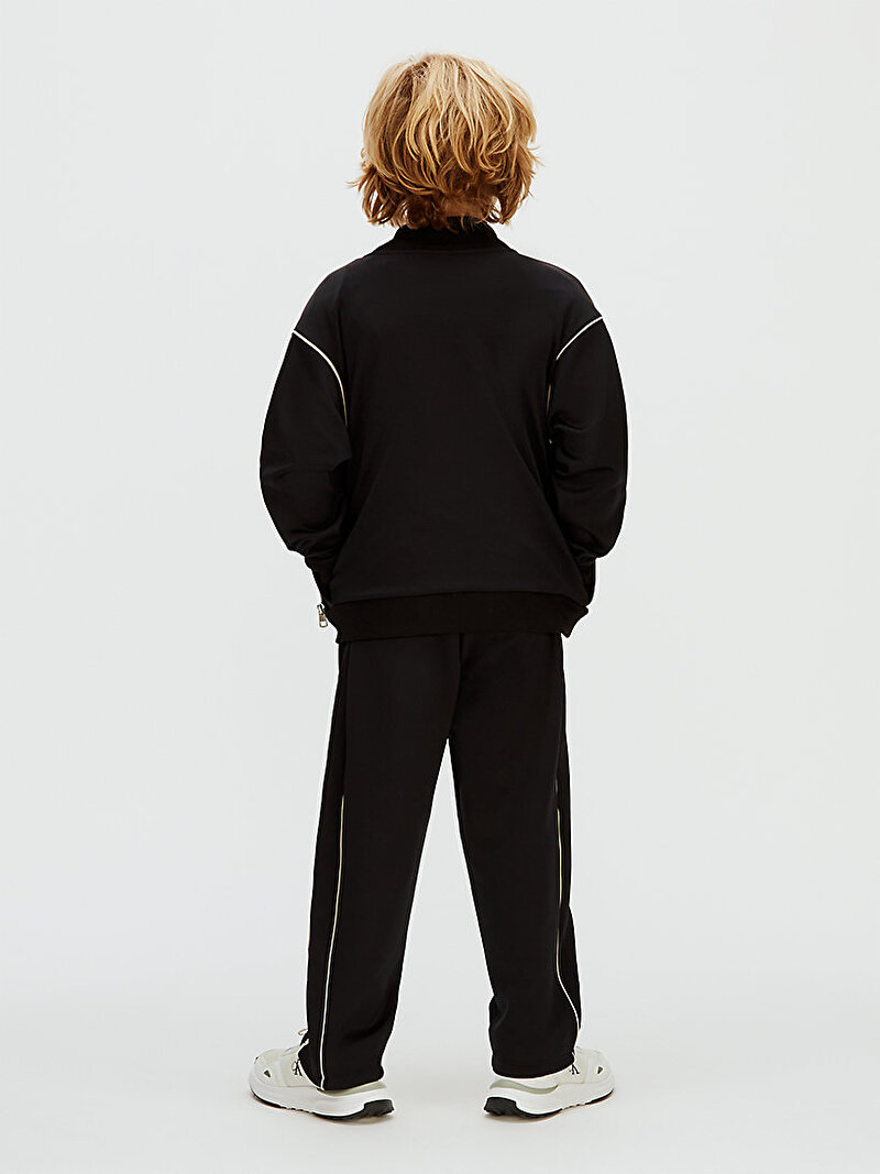 Calvin Klein Siyah Renkli Erkek Çocuk Piping Eşofman Altı