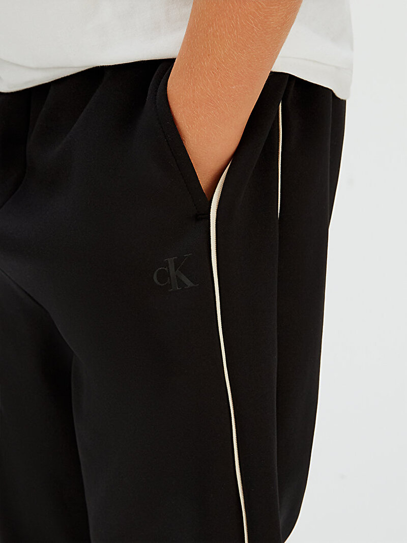 Calvin Klein Siyah Renkli Erkek Çocuk Piping Eşofman Altı