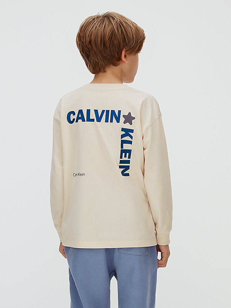 Calvin Klein Bej Renkli Erkek Çocuk Light Calvin Klein T-shirt