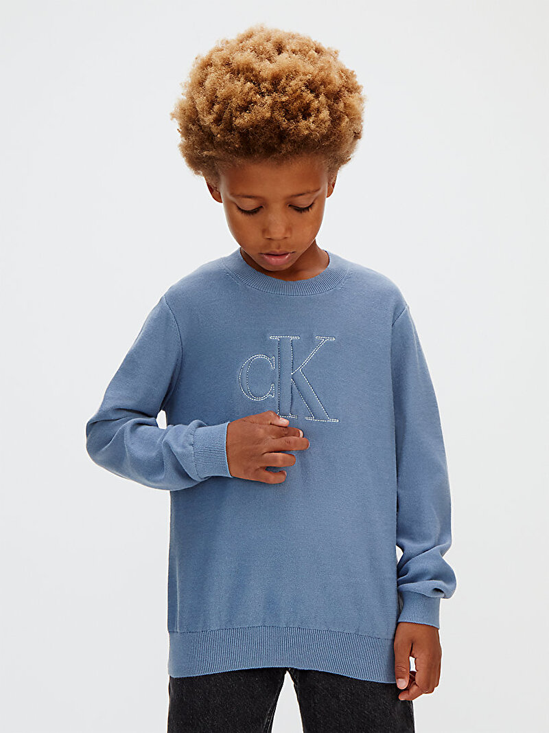 Erkek Çocuk Quilted Monogram Kazak