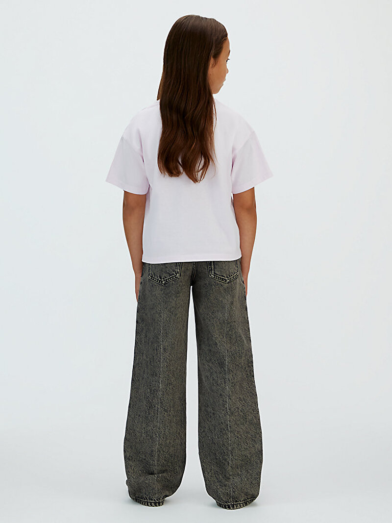 Calvin Klein Pembe Renkli Kız Çocuk CK Logo Boxy T-shirt