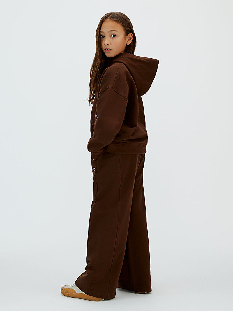 Calvin Klein Kahverengi Renkli Kız Çocuk Signature Hoodie