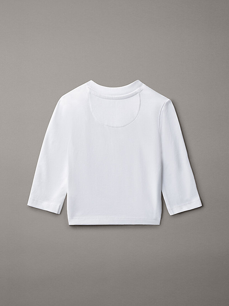 Calvin Klein Beyaz Renkli Bebek Monogram T-shirt