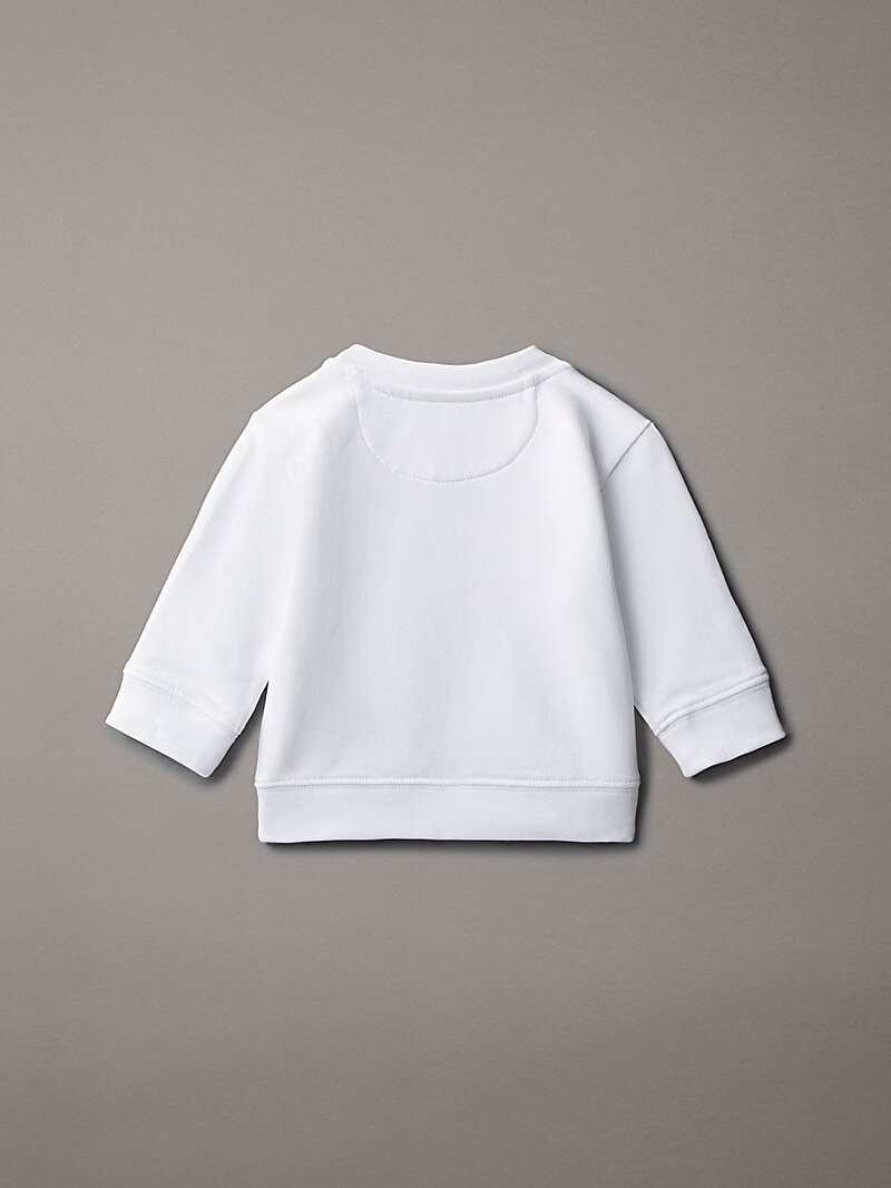 Calvin Klein Beyaz Renkli Bebek Monologo Sweatshirt