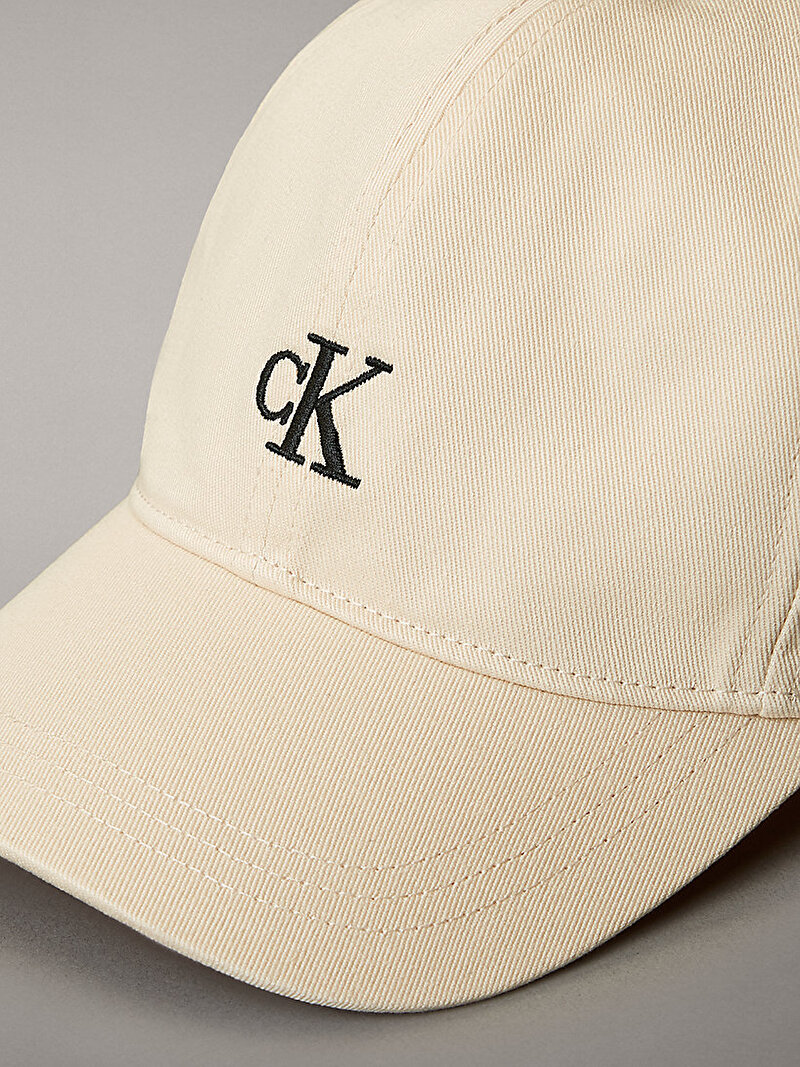 Calvin Klein Bej Renkli Çocuk Unisex Monogram Baseball Şapka
