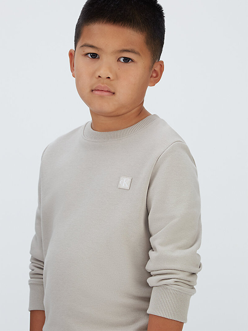 Çocuk Unisex Mono Mini Badge Sweatshirt